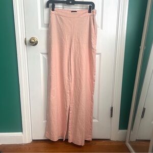 Express Peach Linen/Cotton Wide Leg Pants XS
